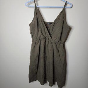 Women's Olive Green Spaghetti Strap Romper - Size Extra Large